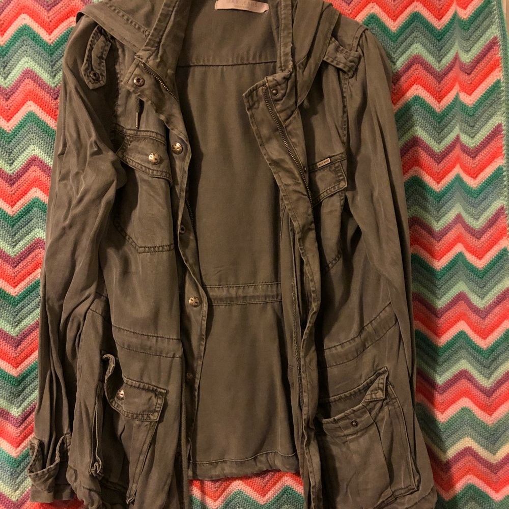 Max Jeans Army Green Jacket, Size: M